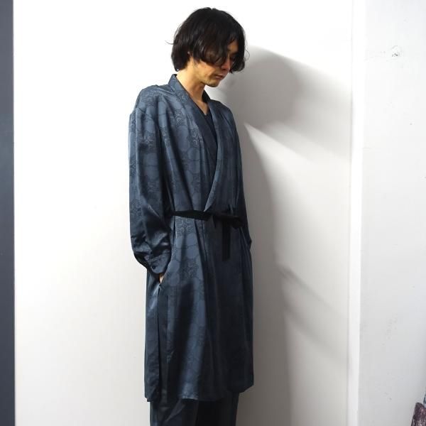 ETHOSENS(エトセンス)/Jaquard coat shirt/Blue 通販 取り扱い