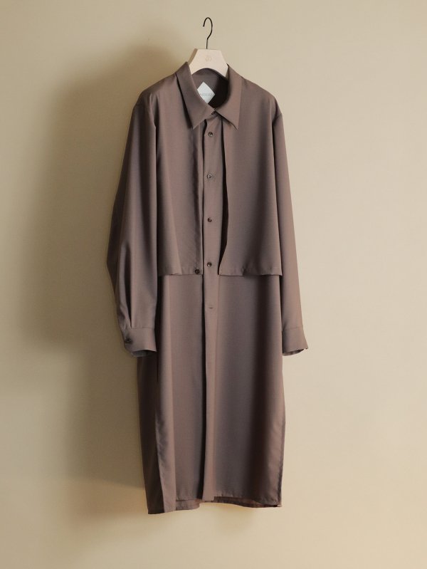 ETHOSENS(エトセンス)/Coat shirt/Mocha 通販 取り扱い-CONCRETE RIVER