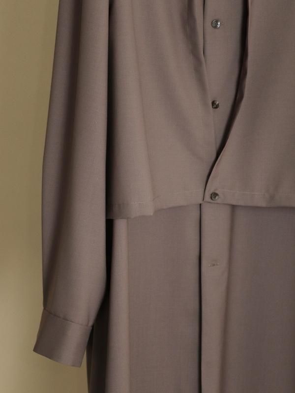ETHOSENS(エトセンス)/Coat shirt/Mocha ETHOSENS(エトセンス)/Coat shirt/Mocha