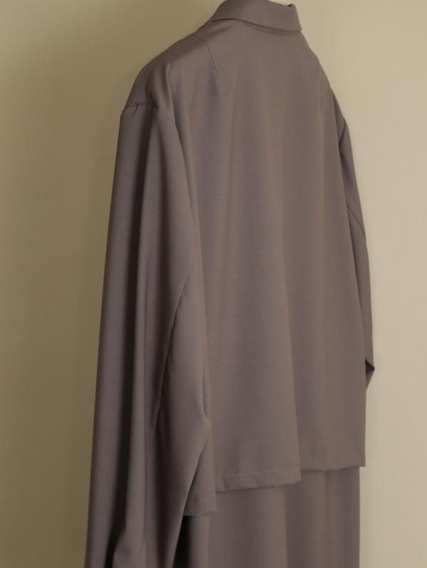 ETHOSENS(エトセンス)/Coat shirt/Mocha ETHOSENS(エトセンス)/Coat shirt/Mocha