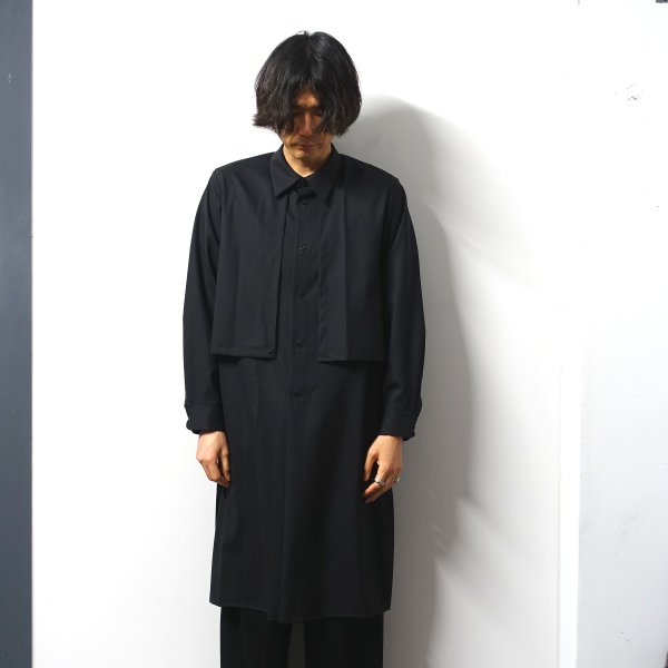 ETHOSENS(エトセンス)/Coat shirt/Black
