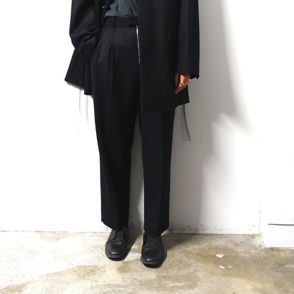 stein(シュタイン)/EX WIDE TAPERED BARE ZIP TROUSERS/Black　通販 取り扱い-CONCRETE RIVER