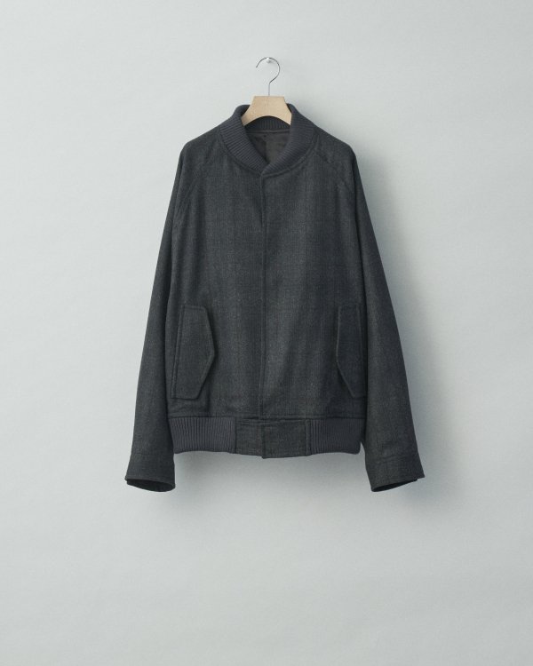 stein(シュタイン)/OVERSIZED MELTON STUDIUM JACKET/Charcoal check