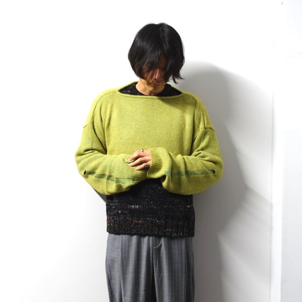 URU(ウル)/KNIT MUFFLER/Y.Green 通販 取り扱い-CONCRETE RIVER