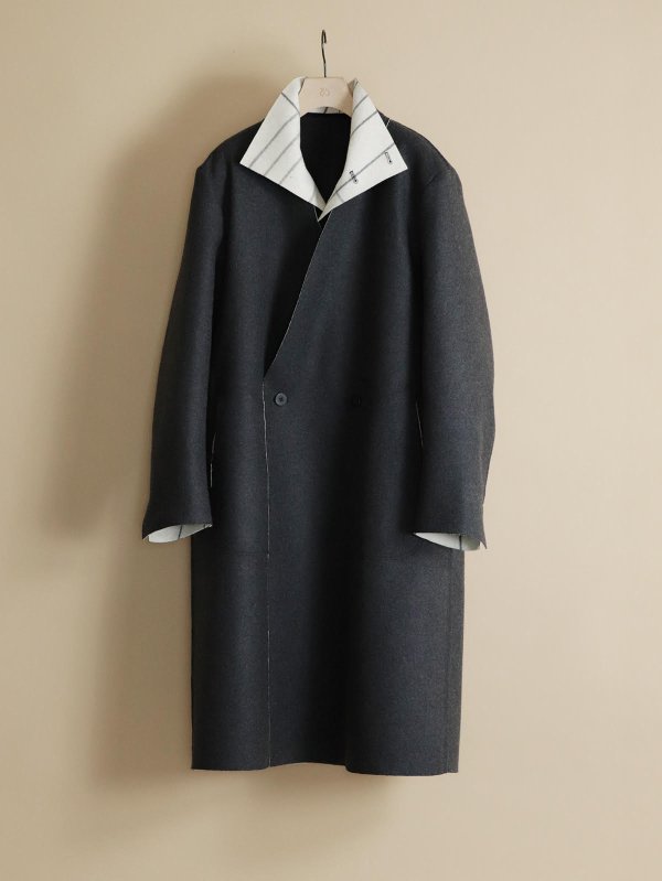 ETHOSENS(エトセンス)/Cut off coat/Charcoal gray 通販 取り扱い-CONCRETE RIVER