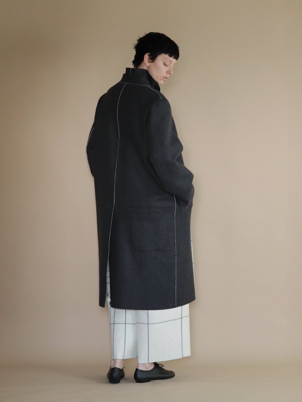 ETHOSENS(エトセンス)/Cut off coat/Charcoal gray 通販 取り扱い-CONCRETE RIVER