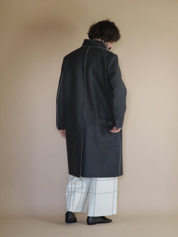 ETHOSENS(エトセンス)/Cut off coat/Charcoal gray 通販 取り扱い-CONCRETE RIVER