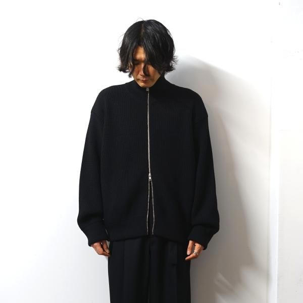 stein(シュタイン)/OVERSIZED DRIVERS KNIT ZIP JACKET/Black 通販 