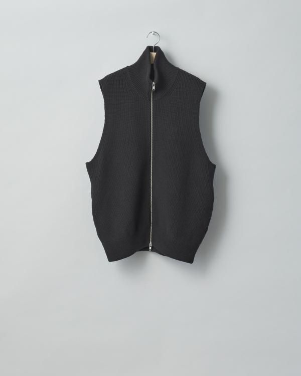 stein(シュタイン)/OVERSIZED DRIVERS KNIT ZIP VEST/Dark charcoal 