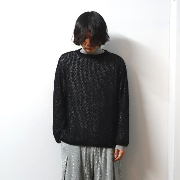 シンヤコズカ LACE IN PROGRESS メッシュ シアー L/XL 黒