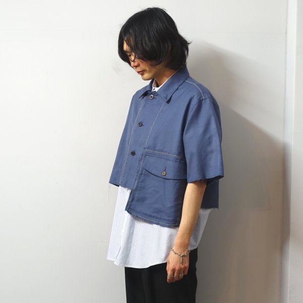<img class='new_mark_img1' src='https://img.shop-pro.jp/img/new/icons13.gif' style='border:none;display:inline;margin:0px;padding:0px;width:auto;' />URU(ウル)/SHORT SLEEVE COVERALL JACKET/Gray