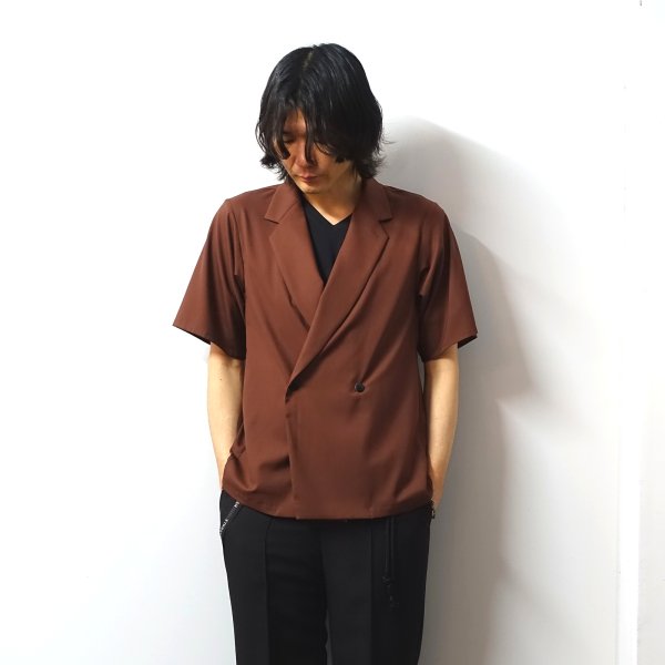 ETHOSENS(エトセンス)/Short sleeve jacket/Russet brown