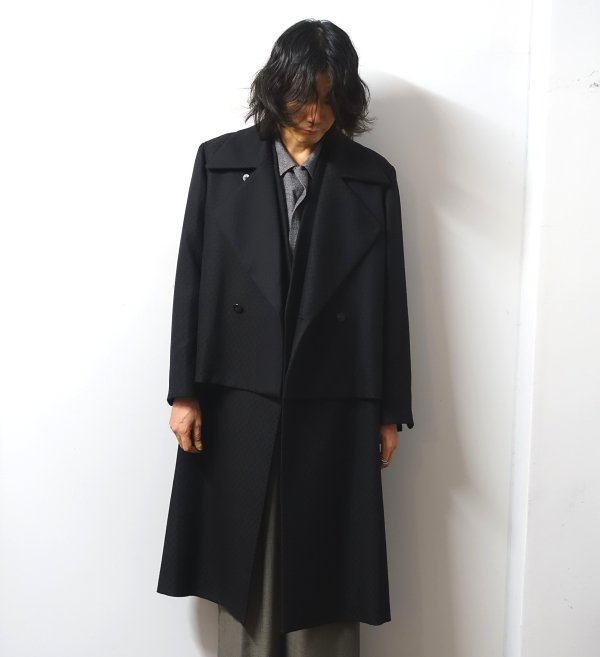 ETHOSENS(エトセンス)/Rhombus 3way coat/Iron black