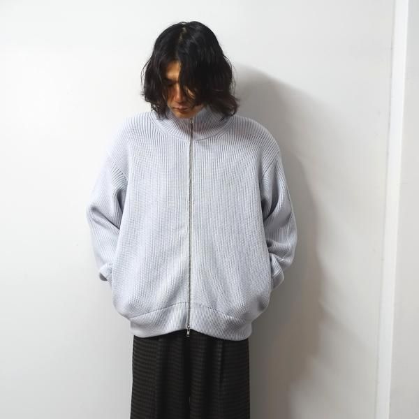 ジレstein OVERSIZED DRIVERS KNIT ZIP JACKET