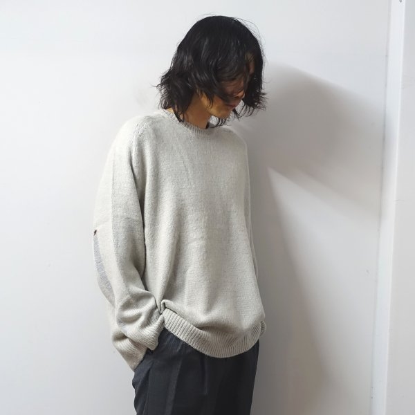 URU(ウル)/CREW NECK KNIT/Ivory 通販 取り扱い-CONCRETE RIVER