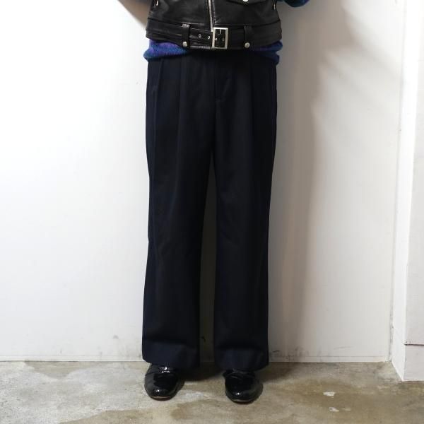 URU(ウル)/2 TUCK PANTS/D.Navy 通販 取り扱い-CONCRETE RIVER