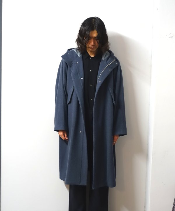 URU(ウル)/HOODED COAT/B.Gray 通販 取り扱い-CONCRETE RIVER