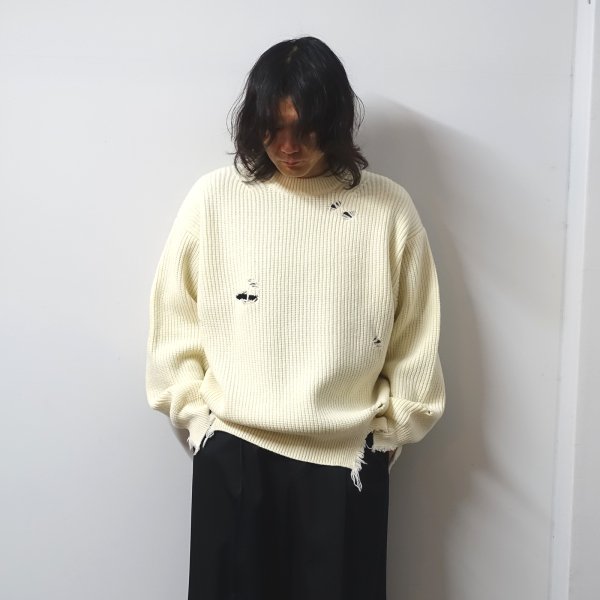 stein(シュタイン)/MILLED DAMAGE KNIT LS/OFF　通販 取り扱い-CONCRETE RIVER