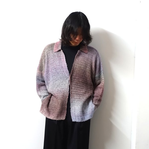 <img class='new_mark_img1' src='https://img.shop-pro.jp/img/new/icons13.gif' style='border:none;display:inline;margin:0px;padding:0px;width:auto;' />URU(ウル)/KNIT CARDIGAN/GRAY×PINK