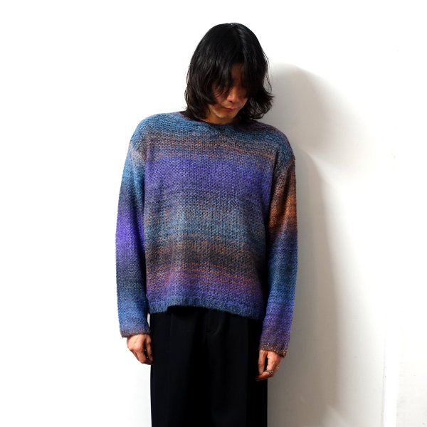 URU(ウル)/CREW NECK KNIT/CHARCOAL×ORANGE 通販 取り扱い-CONCRETE RIVER