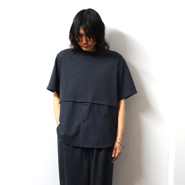 ETHOSENS(エトセンス)/Switched sweatshirt/Charcoal gray 通販