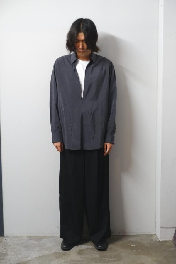 ssstein(シュタイン)/OVERTUCKED EXTRA WIDE TROUSERS/BLACK