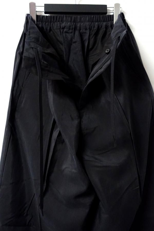 ssstein(シュタイン)/SILK NYLON EASY WIDE TROUSERS/BLACK 通販 ssstein(シュタイン)/SILK NYLON EASY WIDE TROUSERS/BLACK 通販