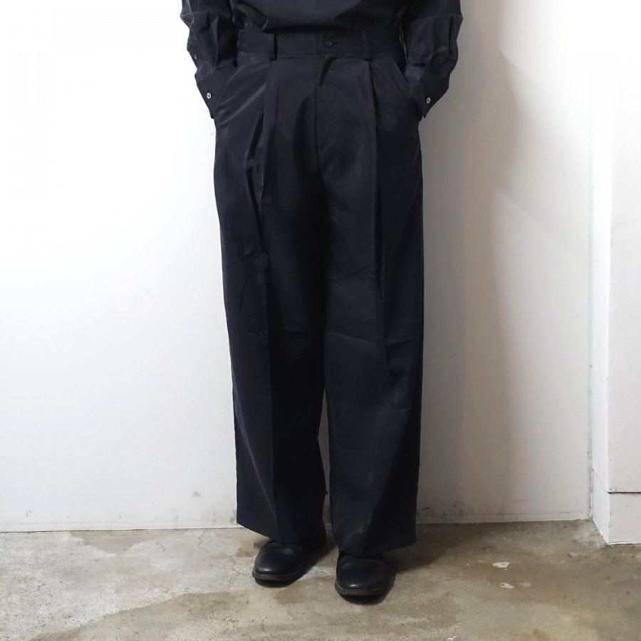 <img class='new_mark_img1' src='https://img.shop-pro.jp/img/new/icons13.gif' style='border:none;display:inline;margin:0px;padding:0px;width:auto;' />ssstein(奿)/SILK NYLON EASY WIDE TROUSERS/BLACK