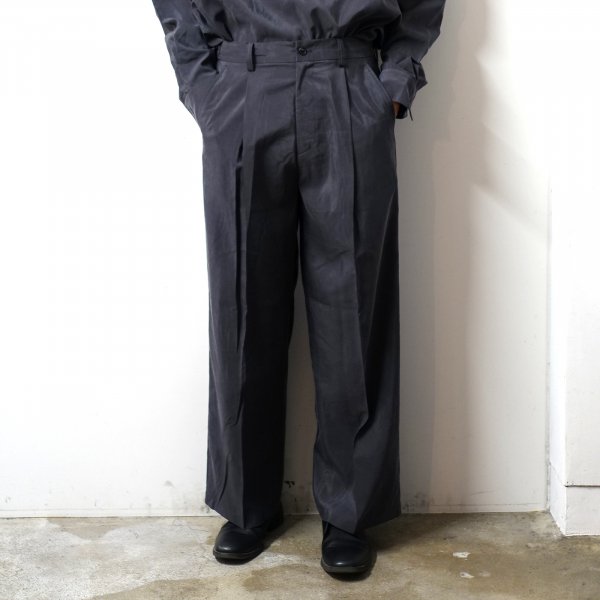 ssstein(シュタイン)/SILK NYLON EASY WIDE TROUSERS/CHARCOAL 通販 取り扱い-CONCRETE RIVER