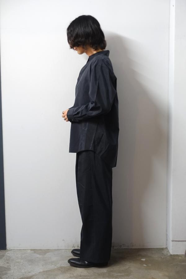 ssstein / シュタイン】SILK NYLON ZIP UP BLOUSON - BLACK