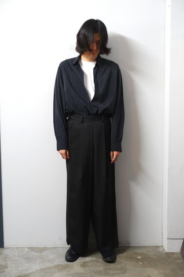 ssstein(シュタイン)/SILK NYLON SKIPPER SHIRT/BLACK 通販