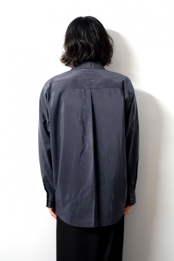 ssstein(シュタイン)/SILK NYLON SKIPPER SHIRT/CHARCOAL 通販