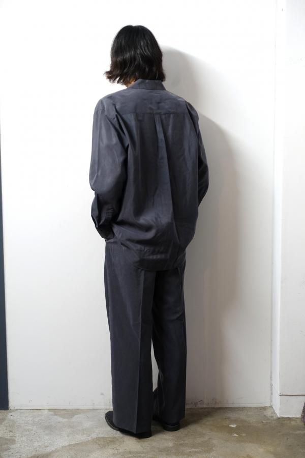ssstein(シュタイン)/SILK NYLON SKIPPER SHIRT/CHARCOAL 通販