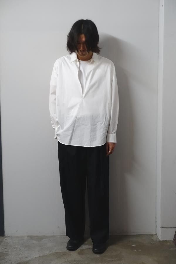 ssstein 25SS スキッパーシャツ　サイズS ssstein(シュタイン) SUVIN COTTON OVERSIZED SKIPPER SHIRT
