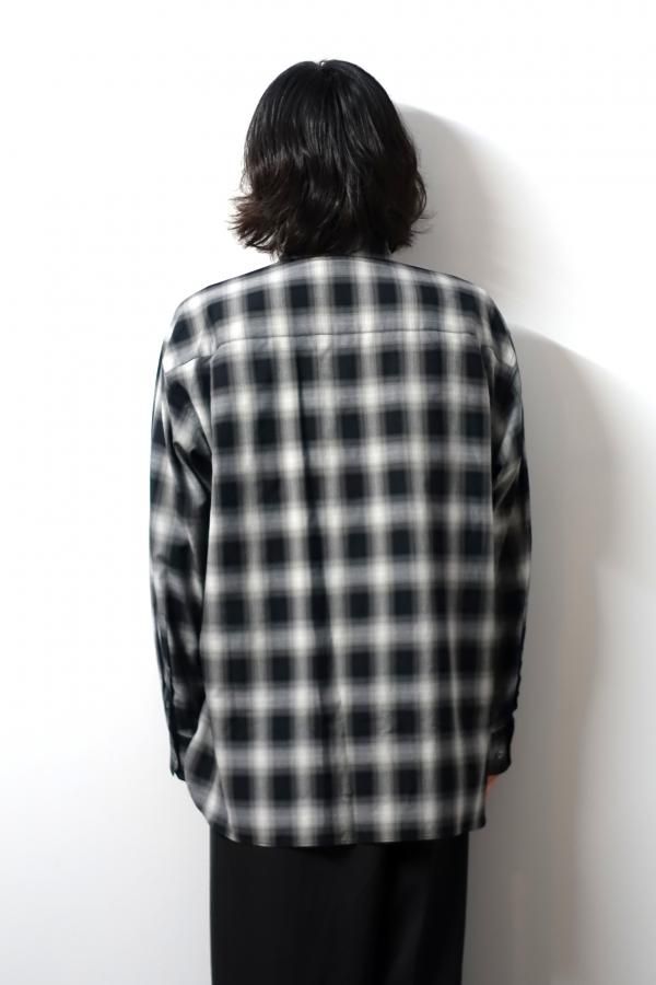 ssstein(シュタイン)/OVERSIZED DOWN PAT SHIRT/BLACK OMBRE 通販