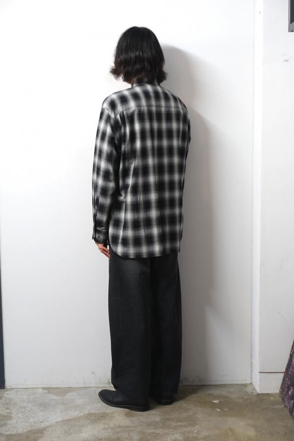ssstein(シュタイン)/OVERSIZED DOWN PAT SHIRT/BLACK OMBRE 通販