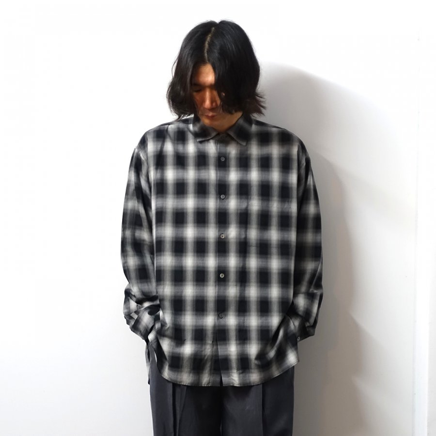 <img class='new_mark_img1' src='https://img.shop-pro.jp/img/new/icons13.gif' style='border:none;display:inline;margin:0px;padding:0px;width:auto;' />ssstein(奿)/OVERSIZED DOWN PAT SHIRT/BLACK OMBRE