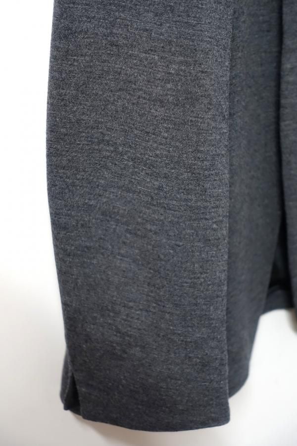 ETHOSENS(エトセンス)/Attach collar sweatjacket/Charcoal gray