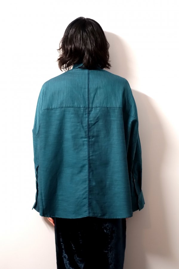 SHINYAKOZUKA(シンヤコズカ)/GIANT SHIRT WITH NO BIJOU/POOL GREEN 通販 取り扱い-CONCRETE  RIVER