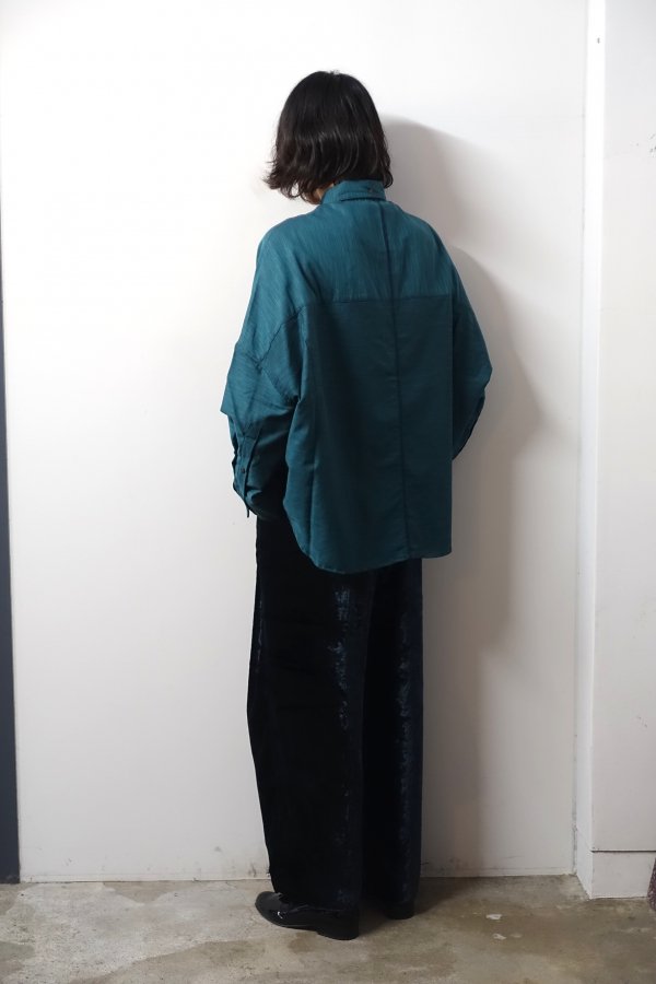 SHINYAKOZUKA(シンヤコズカ)/GIANT SHIRT WITH NO BIJOU/POOL GREEN 通販 取り扱い-CONCRETE  RIVER