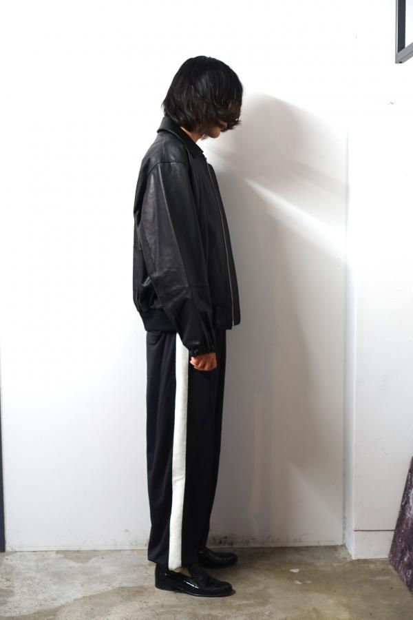 ssstein(シュタイン)/LEATHER ZIP SHORT JACKET/BLACK CONCRETE