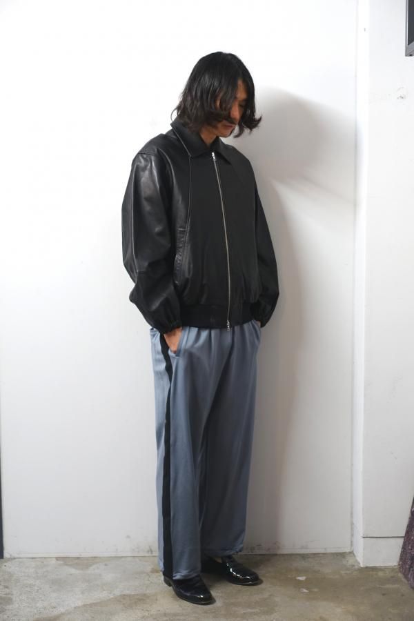 ssstein(シュタイン)/LEATHER ZIP SHORT JACKET/BLACK CONCRETE
