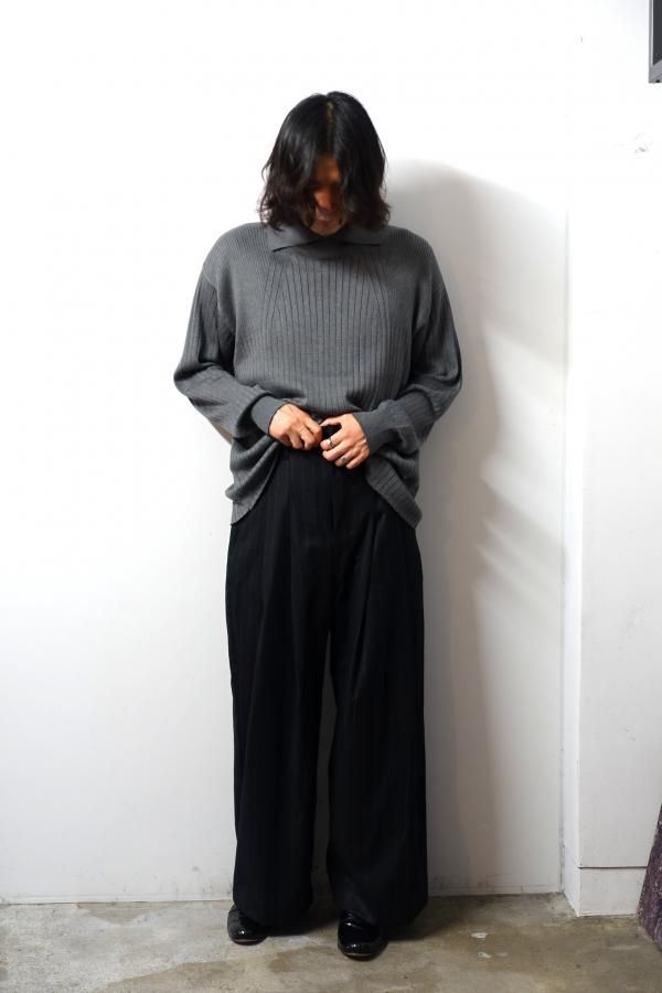 URU(ウル)/TURTLE NECK KNIT/GRAY 通販 取り扱い-CONCRETE RIVER