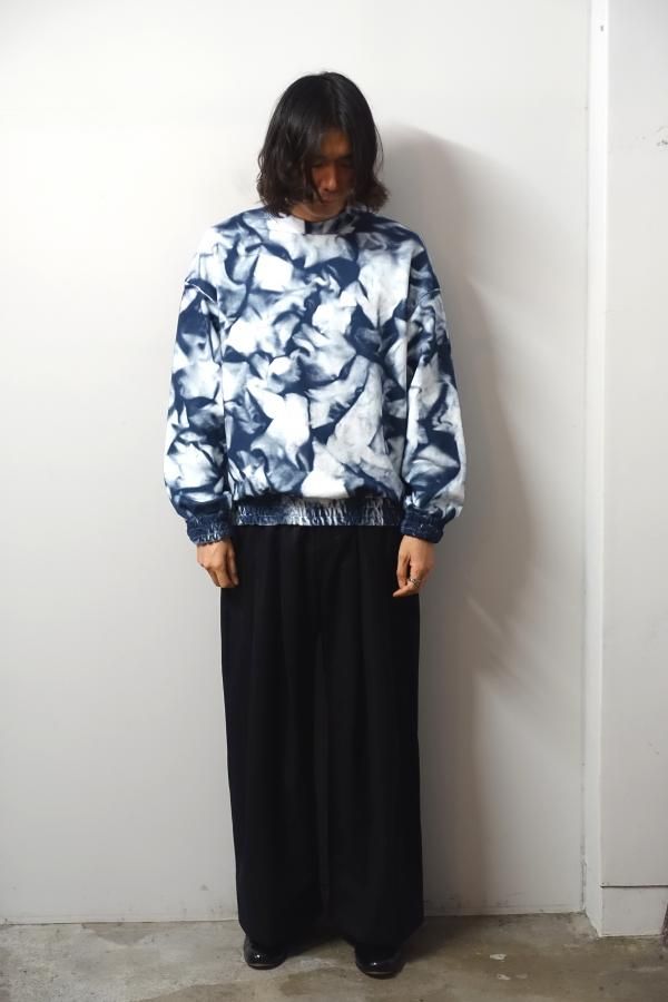 SHINYAKOZUKA(シンヤコヅカ)/OVERDYED CREW NECK/WHITE*NAVY 通販