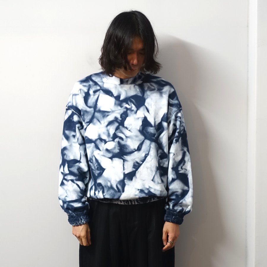 SHINYAKOZUKA(䥳ť)/OVERDYED CREW NECK/WHITE*NAVY