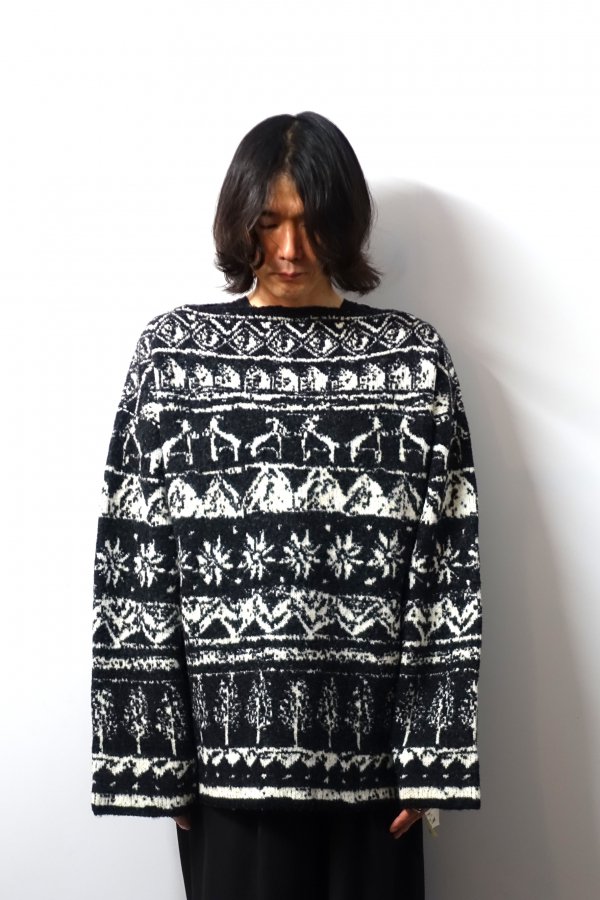 SHINYAKOZUKA(シンヤコヅカ)/PICTURESQUE FAIR ISLE/BLACK 通販 取り扱い-CONCRETE RIVER