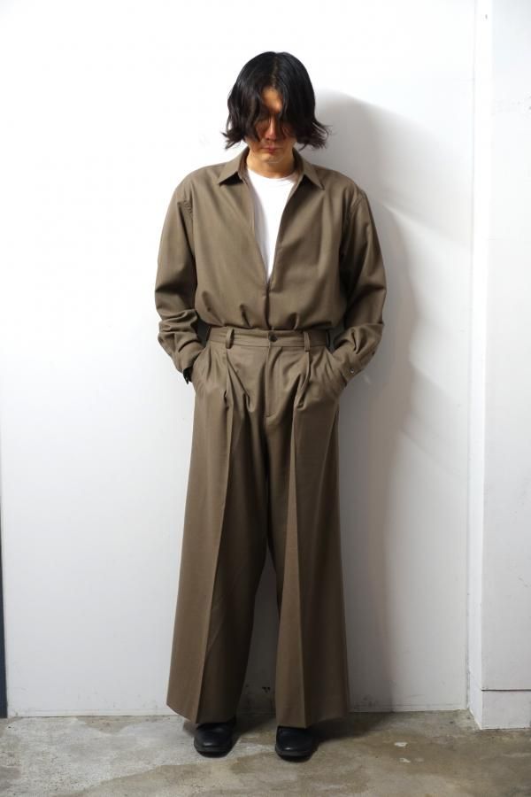 ssstein(シュタイン)/OVERSIZED SKIPPER SHIRT/DARK BEIGE 通販 ssstein(シュタイン)/OVERSIZED SKIPPER SHIRT/DARK BEIGE 通販
