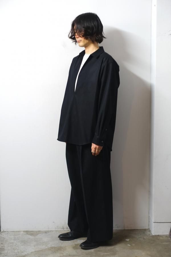 ポ*ポ様 stein 23ss Oversized Waffle Knit シュ ssstein(シュタイン)/OVERSIZED SKIPPER SHIRT/BLACK 通販