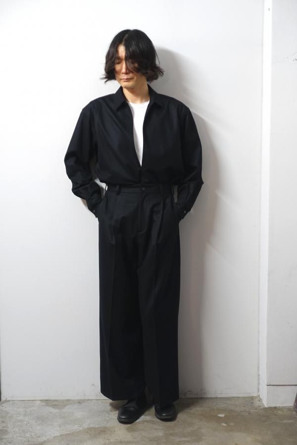 ssstein 25SS スキッパーシャツ　サイズS ssstein_MEN'S OVERSIZED SKIPPER SHIRT - DIMPLE