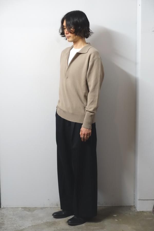 ssstein(シュタイン)/EXTRA FINE WOOL KNIT SKIPPER LS/BEIGE